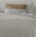 Couvre-lit matelassé Coco lin Antilo - Blancollection