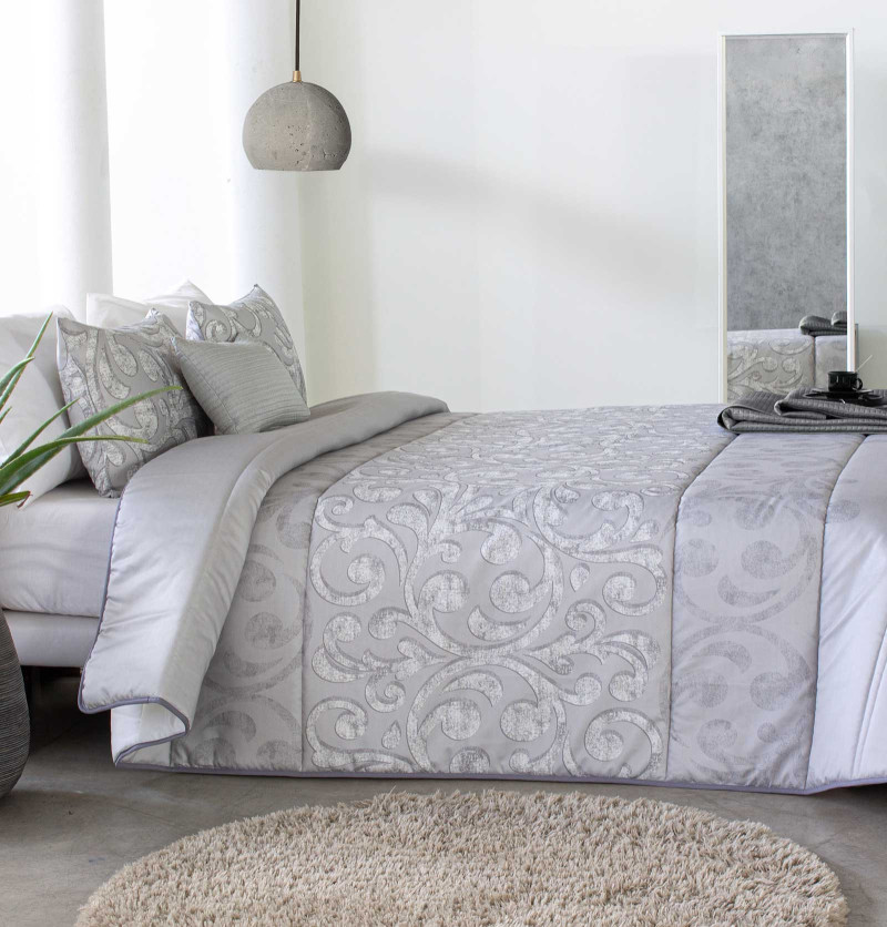 Couvre lit matelassé Ardal gris Reig Marti