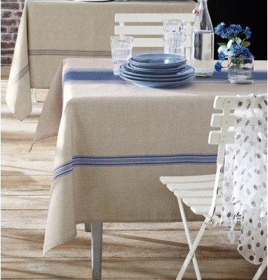 Nappe polyester Bistrot indigo