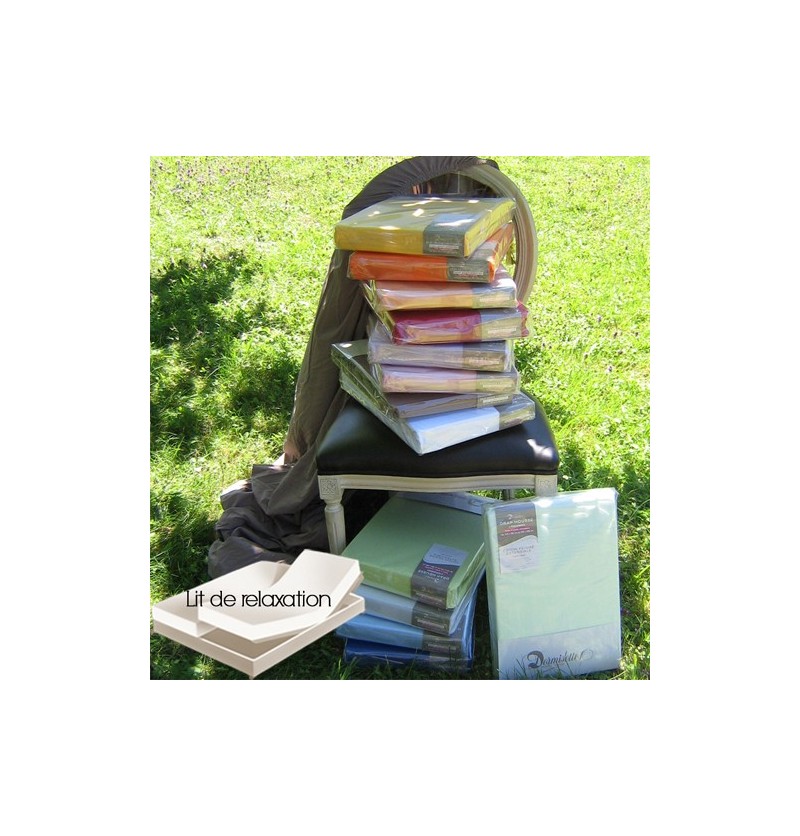 Drap housse jersey extensible dormisette pour lit de relaxation, 10 coloris blanc - tissage du moulin