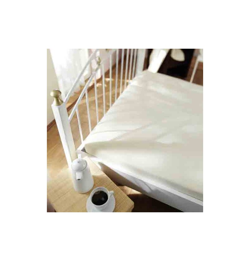 Drap housse jersey extensible blanc Dormisette Tissage du Moulin