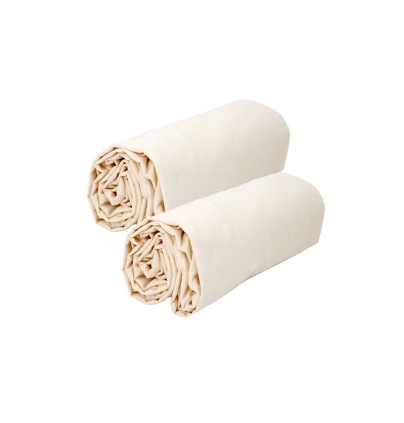 Lot de 2 draps-housse bébé coton bio Aquanatura