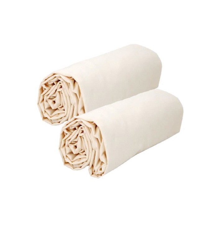 Lot de 2 draps-housse bébé coton bio Aquanatura