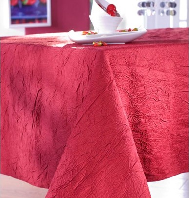 Nappe taffetas froissé Carmin - Calitex