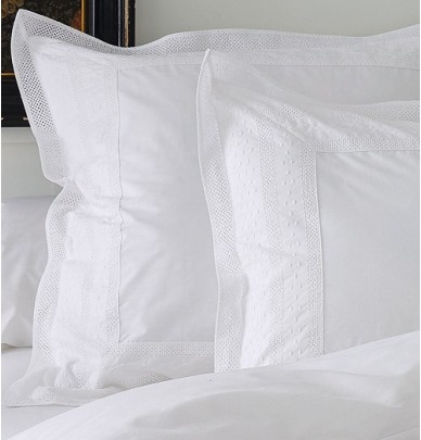 Set Teia housse couette, taies oreiller percale de coton blanc broderie  fleurs 90x190 cm sur