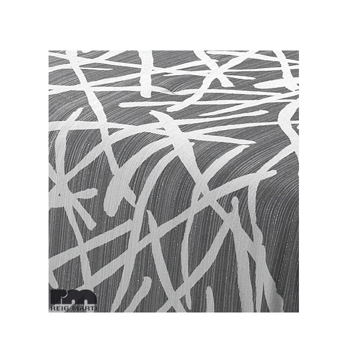 Couvre-lit matelassé jacquard et ses housses coussins Edgar gris