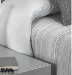 Couvre-lit matelassé jacquard et ses housses coussins Edgar gris
