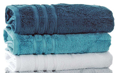 Les serviettes et tapis de bain unis