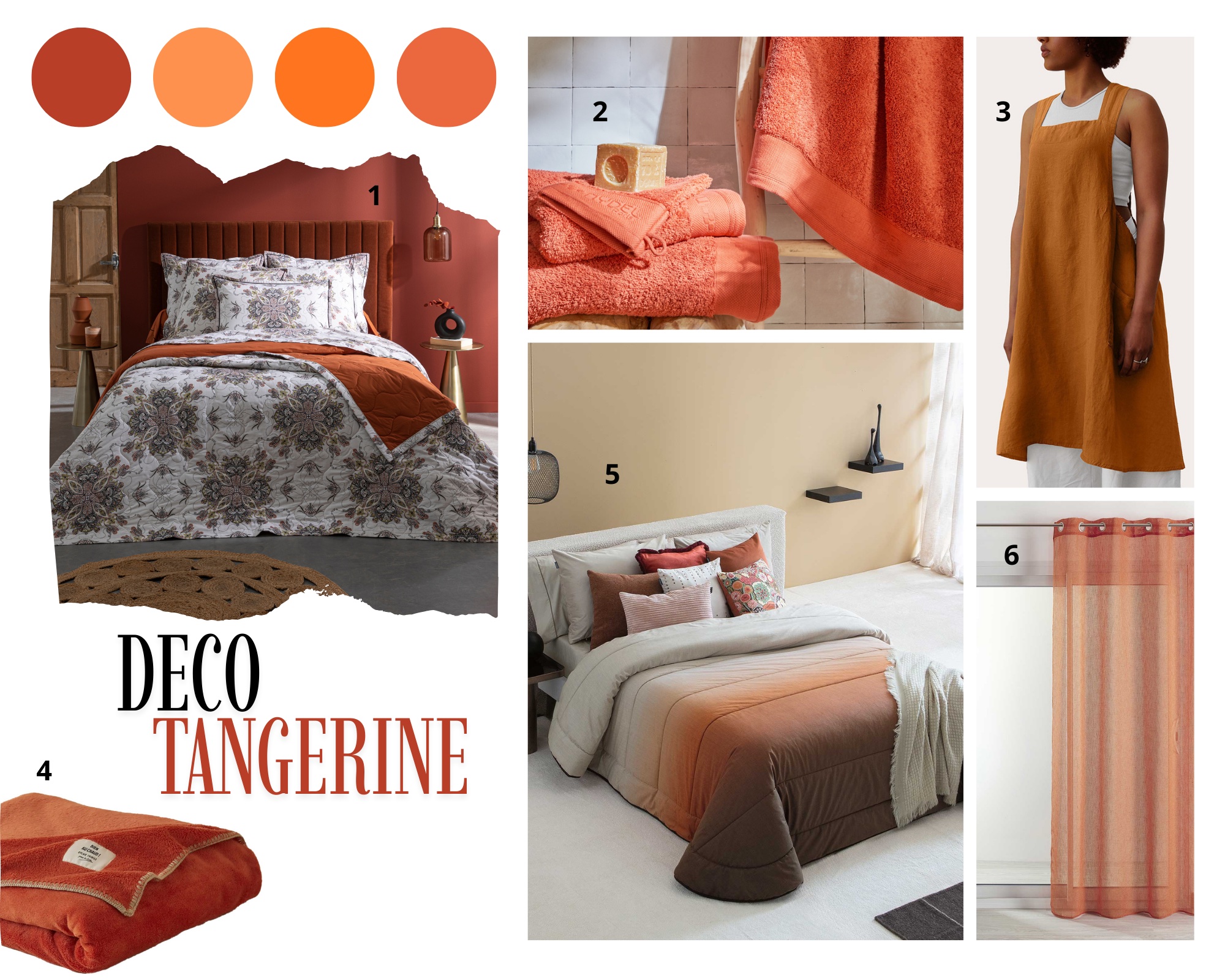 Planche déco tangerine