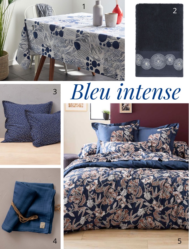 Taie d'oreiller satin Botanic nuit Tradilinge - Blancollection