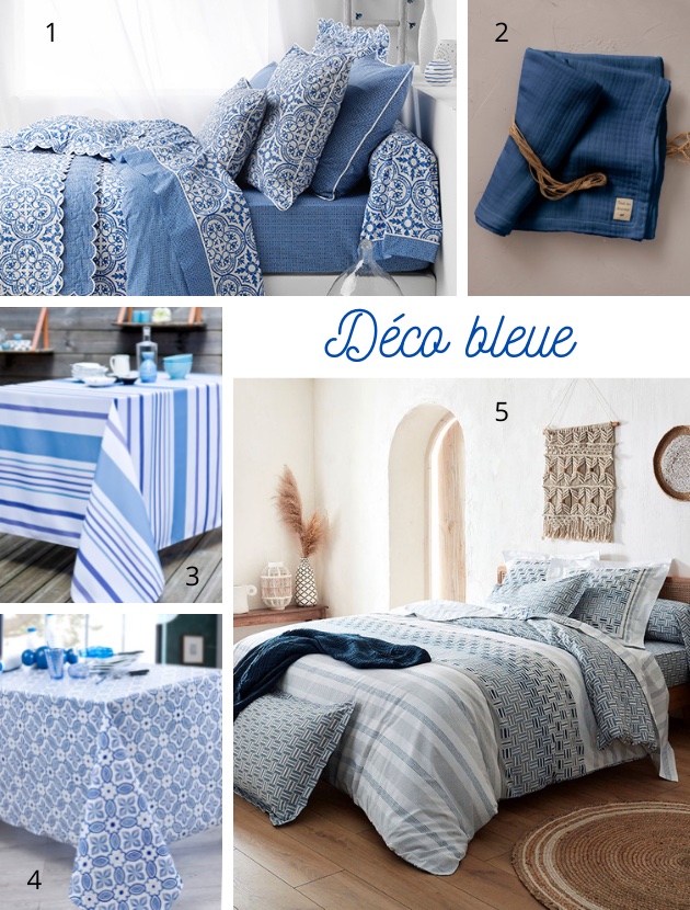 Planche déco bleue