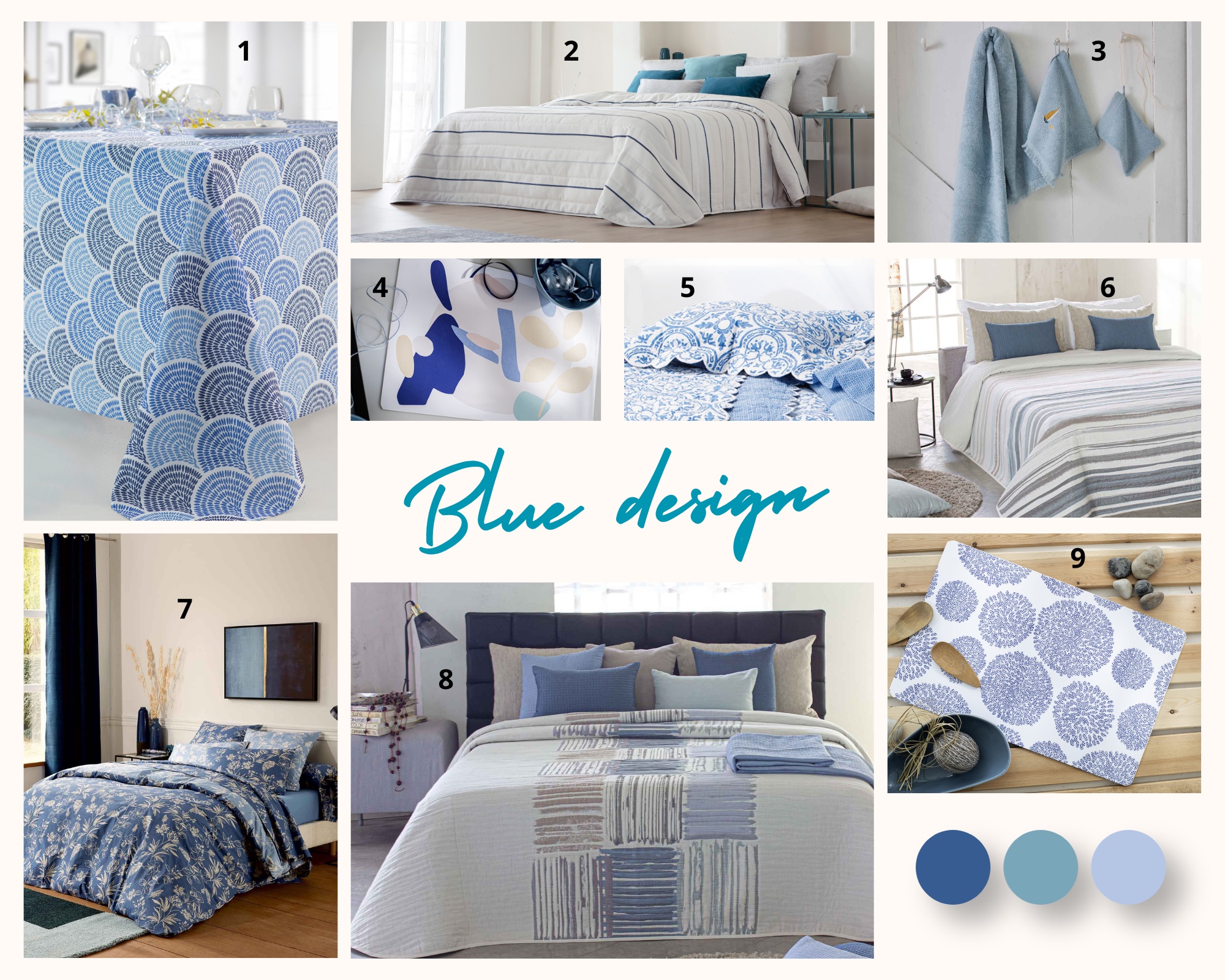 Planche déco blue design