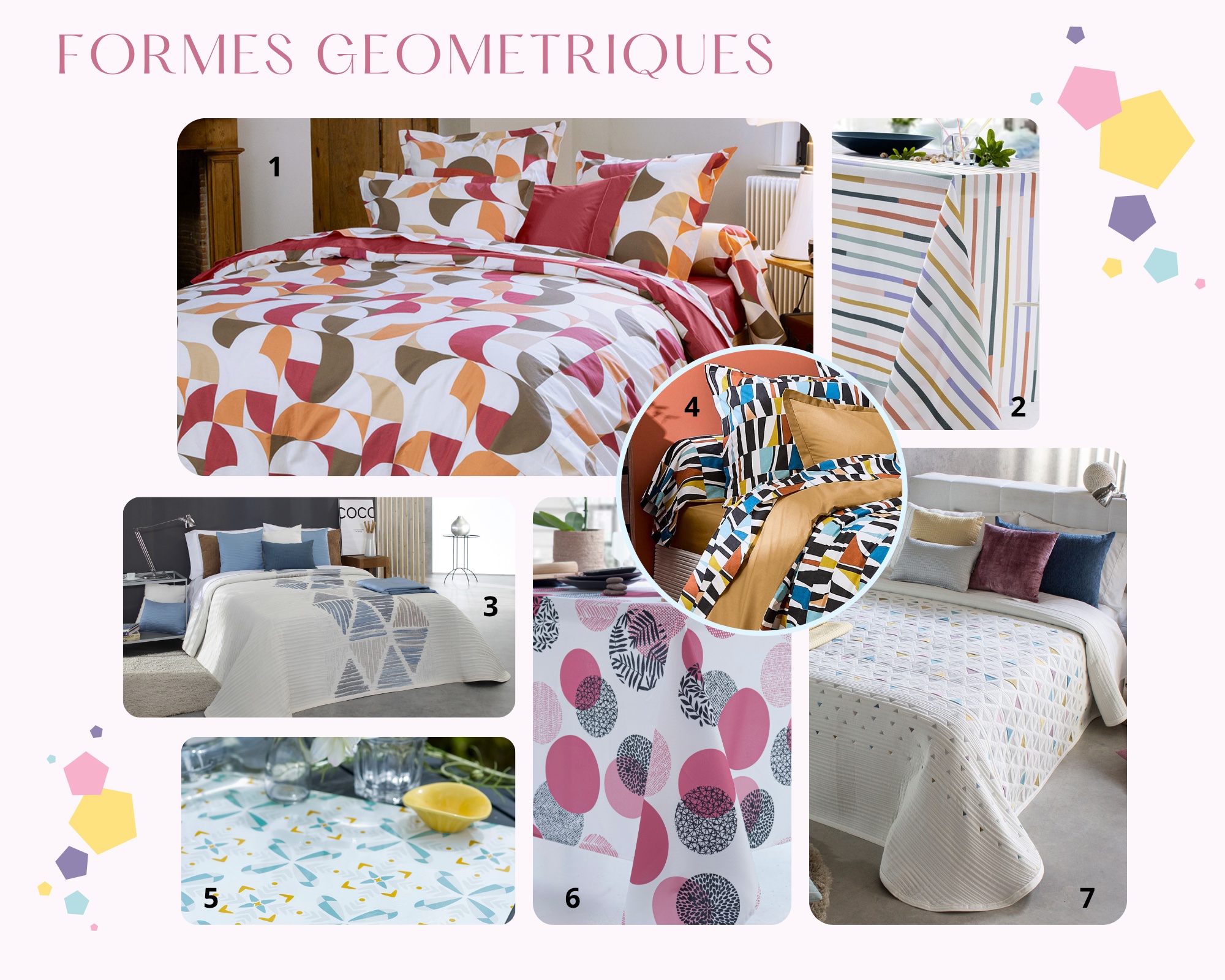 Planche déco formes géométriques