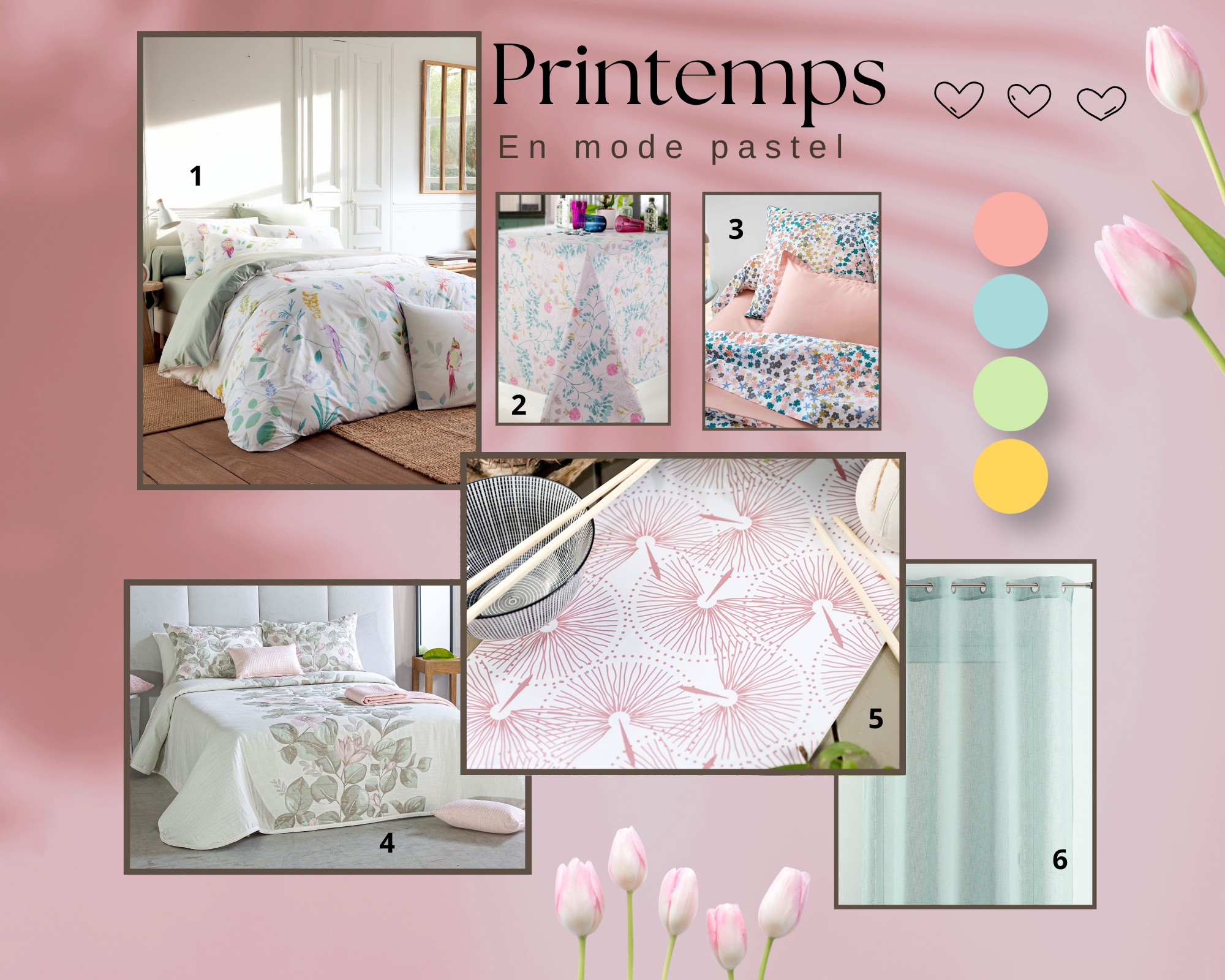 Planche déco Printemps pastel