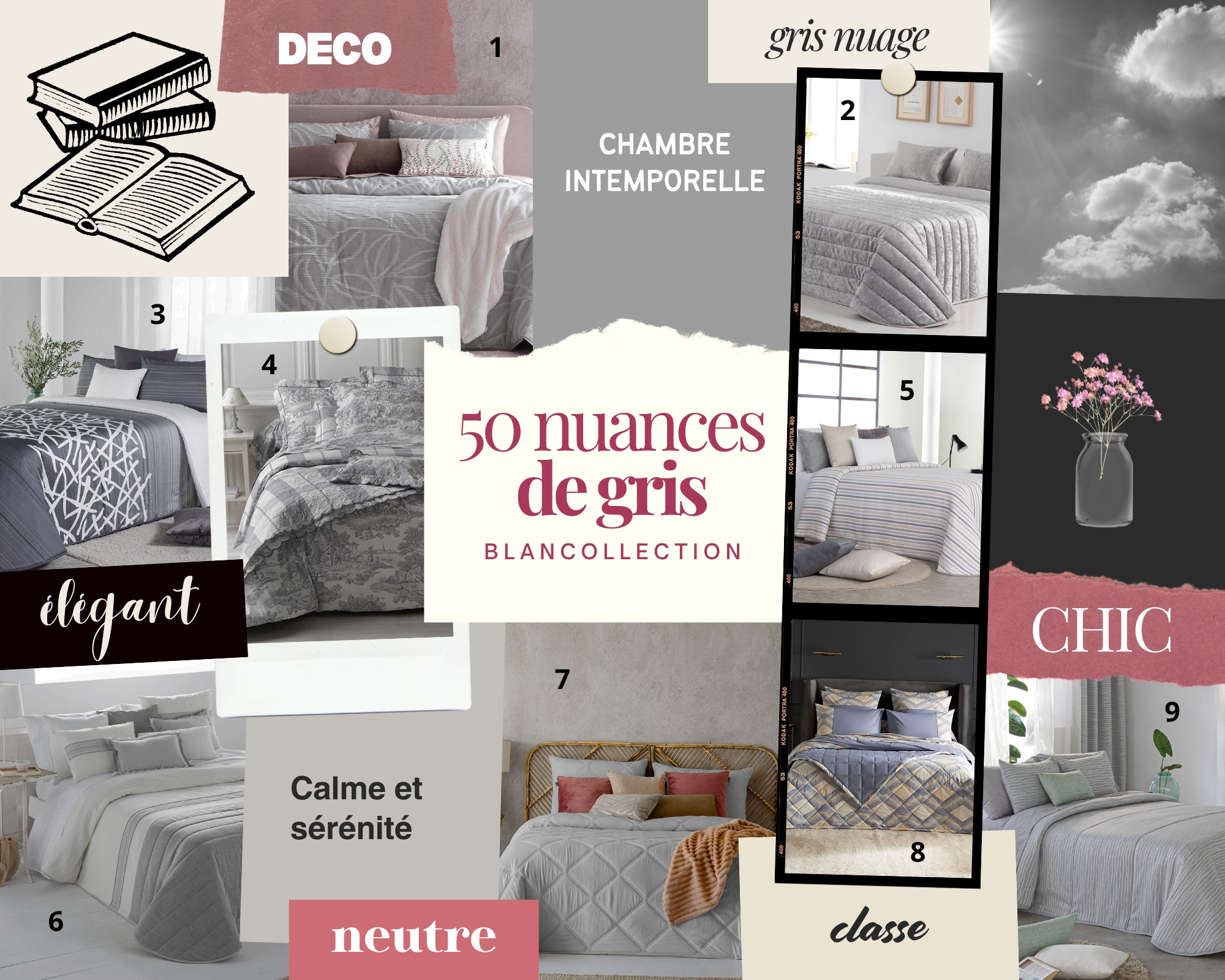 Planche déco 50 nuances de gris