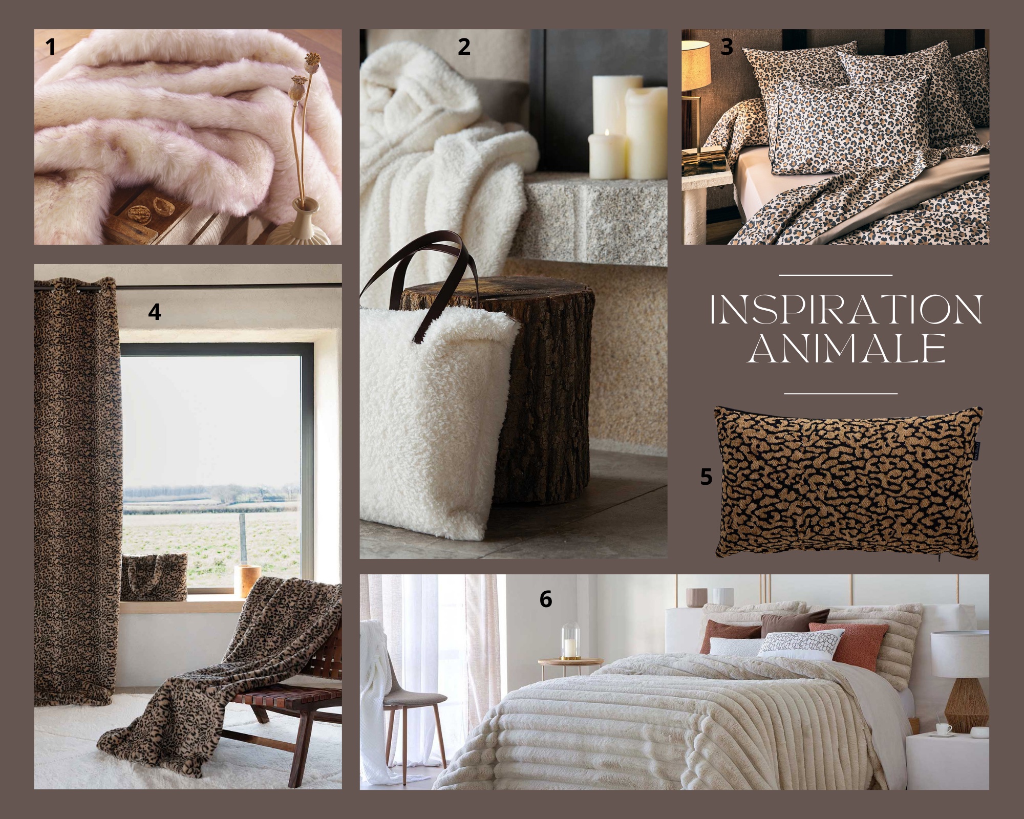Planche déco inspiration animale