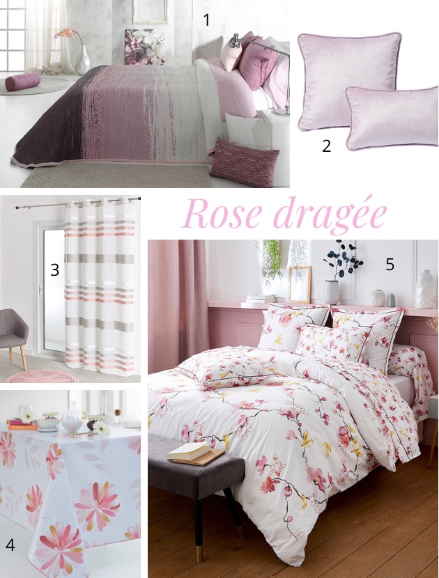 Planche déco rose dragée