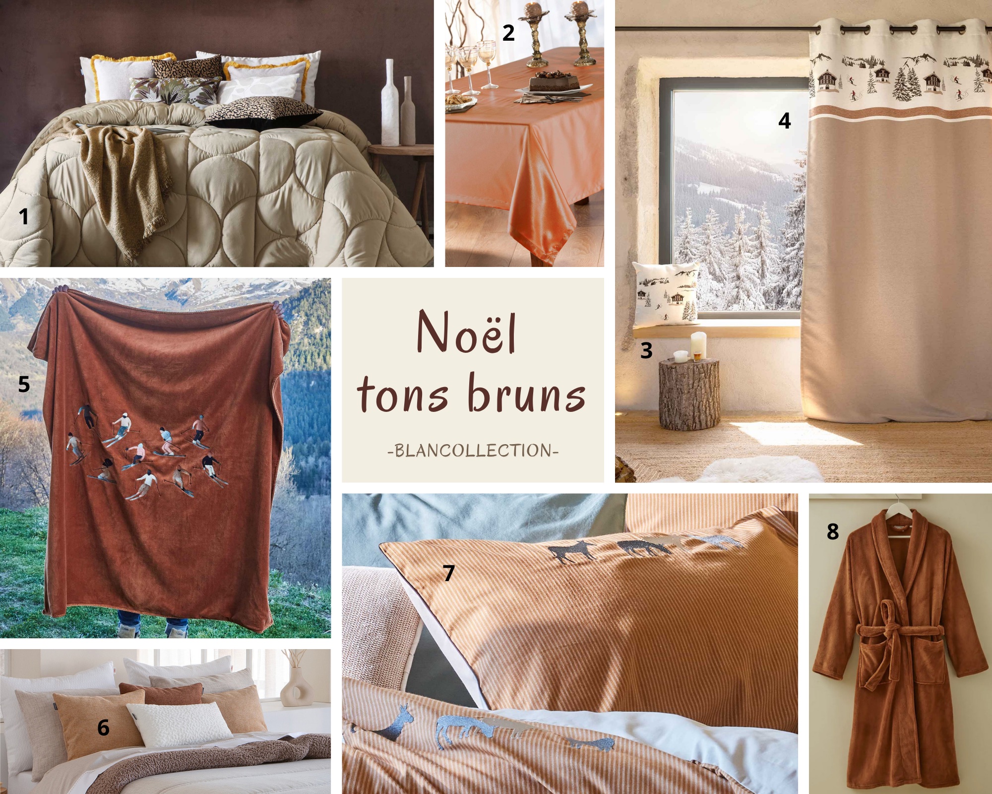 Planche déco Noël brun