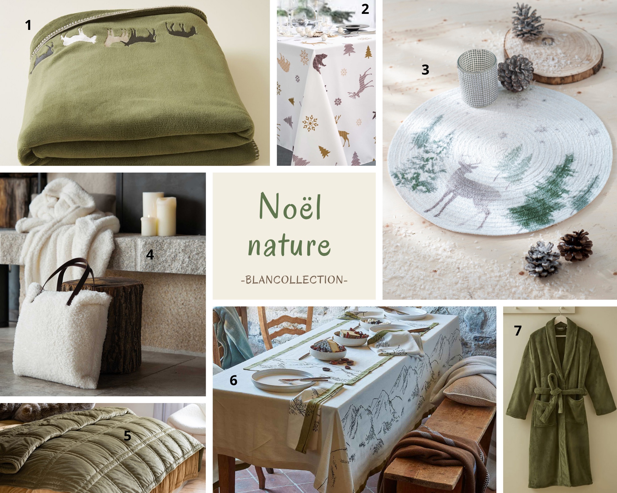 Planche déco Noël nature