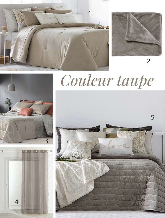 Planche déco couleur taupe